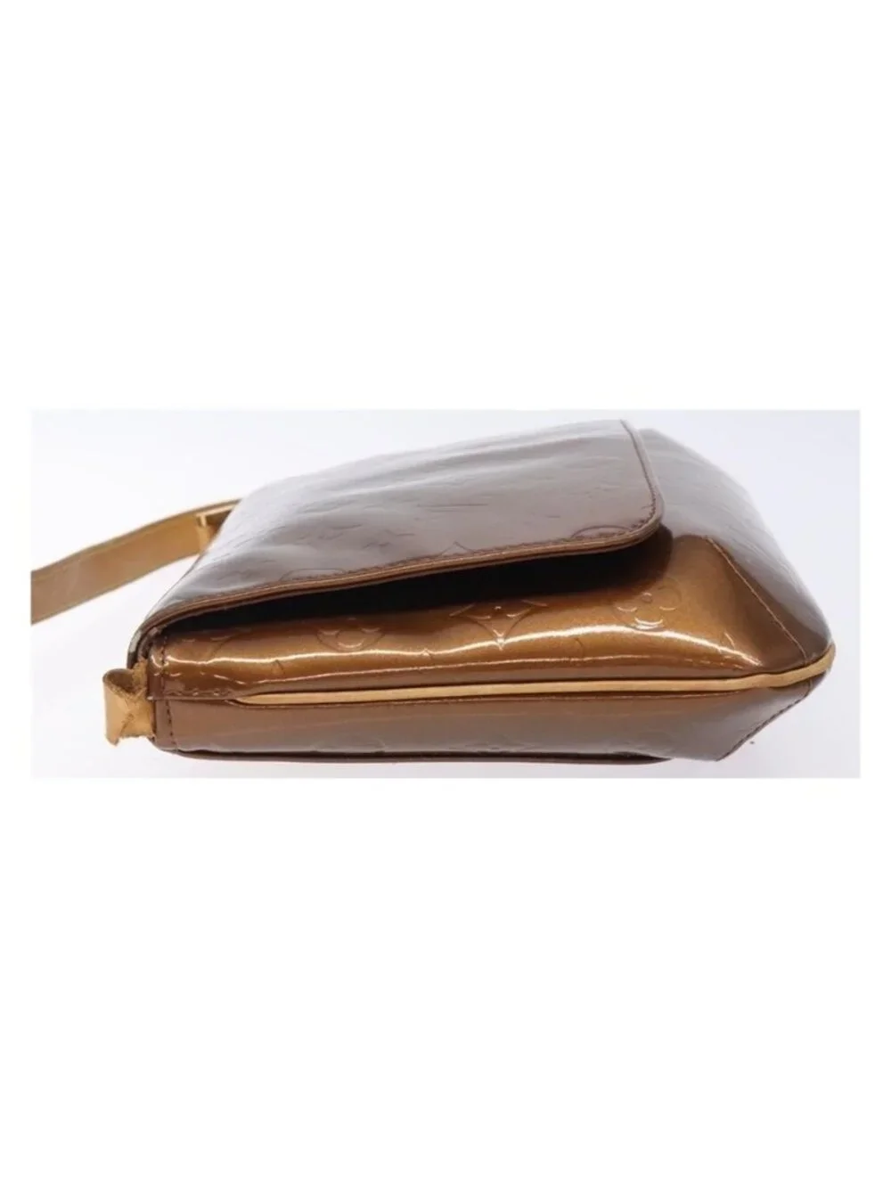 Authentic LOUIS VUITTON Monogram Vernis Thompson Street Bag Bronze M91124 LV